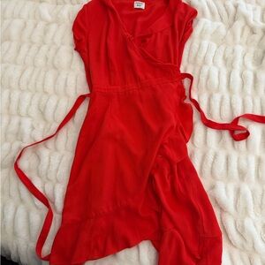 Sunday Best Vibrant Red Wrap Dress
